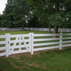 Aochi รั้วม้าพีวีซี<span class=keywords><strong>3</strong></span>รางสำหรับฟาร์มม้าม้าใช้งานทนทานรั้วกลางแจ้งป้องกันรังสียูวี - Product Image 3