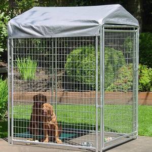 Çin üretimi tedarik köpek Run kulübesi ağır kaynaklı köpek kulübesi tel örgü plaka bir kapı ile - Product Image 3