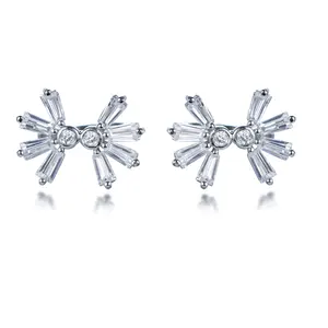 Boucles d'oreilles en laiton plaqué or 18 carats avec étoile aiguille en acier inoxydable et zircon doux pour femmes bijoux d'oreille en os pour clous et piercing