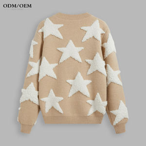 Suéter de Mujer de Alta Calidad con Patrón de Pelo de Conejo, Manga Larga, Hombros Caídos, Cuello Redondo, Suéter de Cachemira Tejido Personalizado para Invierno - Product Image 6