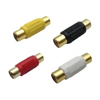 Convertisseur audio RCA, adaptateur audio plaqué or, prise femelle à femelle, coupleur audio, connecteur de câble AUX