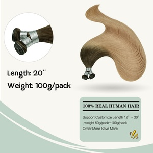 FH # Extensions de cheveux invisibles colorées SM, fournisseurs de cheveux humains européens d'un seul donneur, Genius Weft - Product Image 5