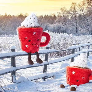 Nouvelle série de nourriture amusante Jelly Catt : chocolat chaud, café rouge avec des flocons de neige, étoiles de Noël, goûter délicat pour peluches - Product Image 5