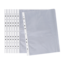 Carpeta de Oficina de Dos Bolsillos con 11 Anillas, Formato A4, Material PP para Documentos en la Escuela o Oficina, Protector de Hojas Internas