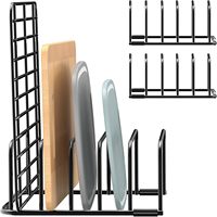 Support de comptoir multifonction Cedar Space pour planches à découper, porte-couteaux, support pour couvercles de casseroles, boîte pour couvercles de poêles, égouttoir à couverts et plateau à ustensiles