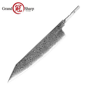 Kit de fabrication de couteau de chef DIY en acier Damas 67 couches pour Dropshipping Shopify, avec lame pleine longueur, projet de forgeage semi-fini - Product Image 6