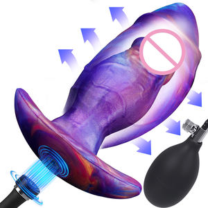 لعبة جنسية على شكل وحش فضائي قابلة للنفخ مع قاعدة على شكل حرف T، قضيب شرجي كبير من السيليكون لتدليك البروستاتا، آمن وممتع - Product Image 1