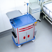 Chariot de Traitement Médical Multifonctionnel en Alliage d'Aluminium et ABS pour Anesthésie et Médicaments, Durable, pour Hôpitaux, Hôtels et Centres Commerciaux