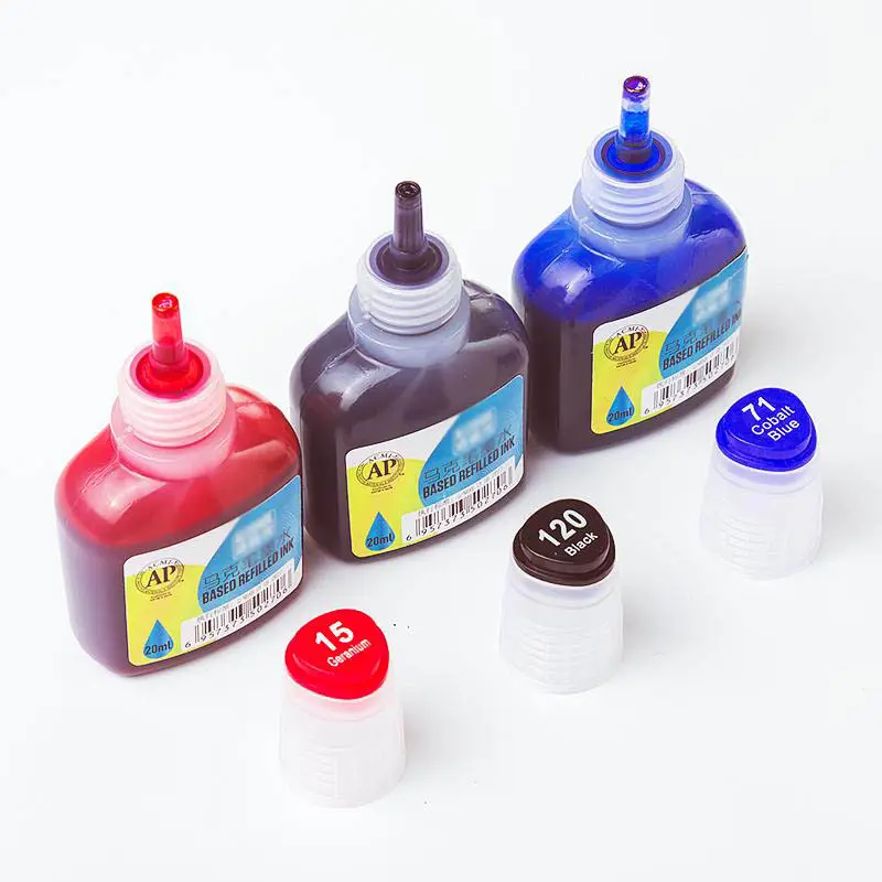 Boîte de couleur personnalisée et étiquette privée acrylique bricolage peinture encre pour artisanat d'art et loisirs