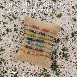 Pulsera de Cuentas ROR, Estilo Bohemio, para Verano, Playa, Vacaciones, Aniversario, Diseño Geométrico Explosivo, Sin Decoloración - Product Image 2