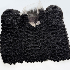 Burmese Curly <b>Human</b> Hair <b>Wig</b> Natural Color Soft Full Curls HD Lace <b>Wig</b> Pre Plucked Natural Hairline - Product Image 2
