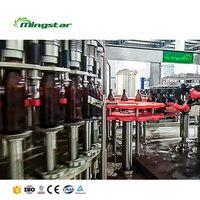 Ligne de production entièrement automatique de machine d'embouteillage de boissons gazeuses machine de remplissage de bouteilles en verre