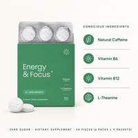 OEM Energy Focus Mints, menthes naturelles, caféine, L-théanine, sans sucre, menthe verte, complément alimentaire, vente en gros, en vrac, étiquette privée
