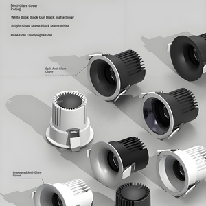 Spot encastré Cob avec boîtier en aluminium, spot LED anti-éblouissement 5W 7W 12W, mini downlight intelligent Touya - Product Image 4