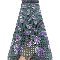 Tissu en dentelle guipure de haute qualité NI.AI, tissu en dentelle cordée 3D avec appliques nigérianes pour fêtes et mariages