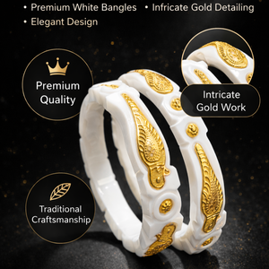 Ensemble Sakha plaqué or 24 carats City Girl, accessoires de mode, paire de bracelets traditionnels pour femmes, par des exportateurs indiens - Product Image 5