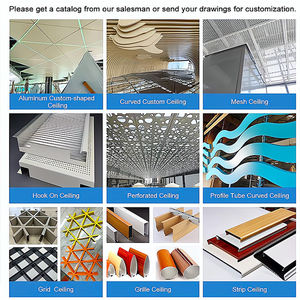 Mur-rideau en aluminium creux personnalisé à prix d'usine avec grille en alliage d'aluminium sculptée, cloison de séparation - Product Image 4