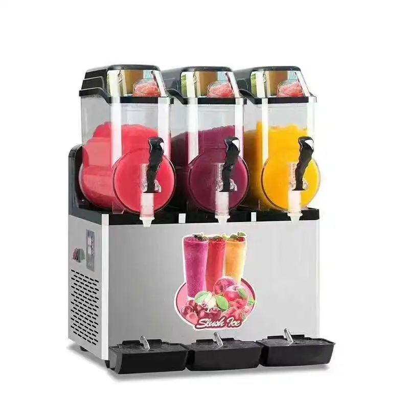 Mini máquina para hacer granizados de bebidas congeladas 2 3 tazones de tanque máquina para hacer hielo de granizado máquina de aperitivos yogur crema suave Digital