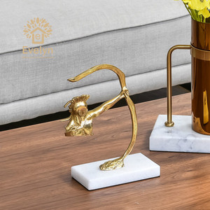 Statue abstraite de l'homme flèche en cuivre, art musical pour <span class=keywords><strong>la</strong></span> <span class=keywords><strong>maison</strong></span> et le jardin, fournitures d'art, décorations en métal pour <span class=keywords><strong>la</strong></span> <span class=keywords><strong>maison</strong></span> - Product Image 4