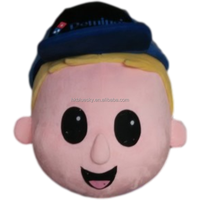 Tête de mascotte de pizza personnalisée en gros d'usine de ciel bleu pour le spectacle de marque