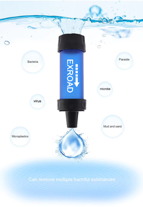 Exroad tùy chỉnh ngoài trời di động đa năng Máy lọc nước khẩn cấp Survival lọc nước rơm - Product Image 4