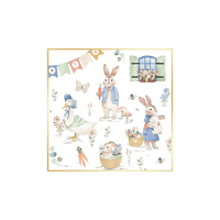 DAMAI Joyeuses Pâques – Sets de vaisselle jetables en papier gaufré 6 couleurs, assiettes, gobelets et serviettes à motifs de dessins animés colorés