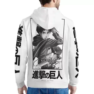 Factory Outlet Anime Eren Yeagerjaegar Attack On Titan Plus Size Kids Sweatshirt Hoodie Custom Make Super Unisex Hoodie Jacket