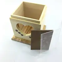 Caixinha de madeira para animal de estimação, caixa barata única para cremação de animais de estimação