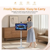 Écran intelligent portable de 27 à 32 pouces, Android 14, écran tactile, moniteur 8+128 Go, caméra intégrée, batterie pour divertissement interactif