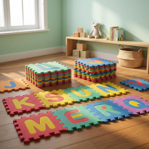 Alfombra de Juego de EVA para Bebés, Unisex, Educativa, para Gatear, Picnic, 42x42cm, 9-10mm de Grosor, Personalizable, Vietnam, OEM/ODM - Product Image 3