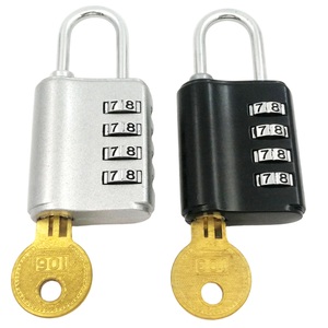 <span class=keywords><strong>Cadenas</strong></span> <span class=keywords><strong>à</strong></span> combinaison <span class=keywords><strong>à</strong></span> 4 chiffres <span class=keywords><strong>à</strong></span> <span class=keywords><strong>code</strong></span> modifiable 609, en laiton, avec clé maîtresse, 66x32.5x14.5mm, mini <span class=keywords><strong>cadenas</strong></span> en alliage de zinc pour casier de gym et bagages de voyage - Product Image 2