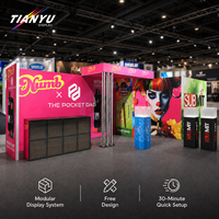 Système d'affichage TIANYU pour expositions, panneaux en tissu avec cadre en aluminium pour stand de salon professionnel, branding, événements commerciaux et conférences