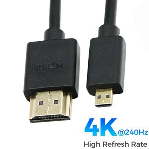 Câble <span class=keywords><strong>Micro</strong></span> <span class=keywords><strong>HDMI</strong></span> vers <span class=keywords><strong>HDMI</strong></span> 1M <span class=keywords><strong>2M</strong></span> 5M 10M Câble <span class=keywords><strong>HDMI</strong></span> mâle vers <span class=keywords><strong>Micro</strong></span> <span class=keywords><strong>HDMI</strong></span> mâle Prise en charge de la vitesse élevée 18 Gbps 4K60Hz pour appareil photo reflex numérique - Product Image 3