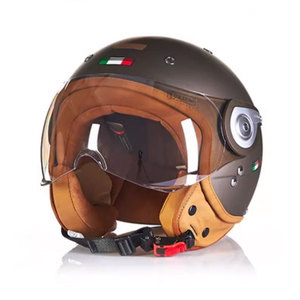 <span class=keywords><strong>Casco</strong></span> de Motocicleta con Visera de Burbuja, Máscara de Cara Abierta, Gafas de Scooter, <span class=keywords><strong>Casco</strong></span> de Moto Vintage, Novedad de 2017, 3/4 - Product Image 6