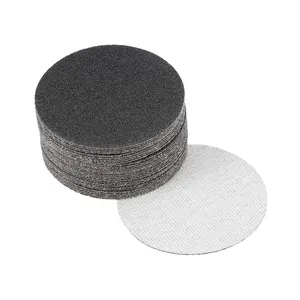 125mm màu đen chống tắc nghẽn silicon carbide chà nhám đĩa mài mòn không thấm nước móc và vòng lặp cát đĩa giấy