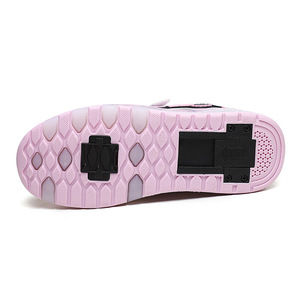 Helios Flashing Roller Shoes Iridescent Pink Two Wheels Plastic Material Kids And Adults Skatewear - Product Image 3