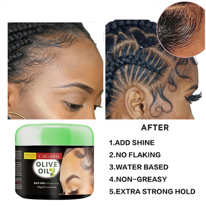Gel vegan pour tressage de cheveux noirs imperméable meilleure vente contrôle des bords <span class=keywords><strong>Cire</strong></span> capillaire <span class=keywords><strong>à</strong></span> l'huile d'olive dure tenue 24 heures pour femmes - Product Image 2