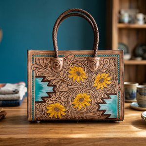 Sac à main en cuir véritable pour femme BS INTERNATIONAL, style indien, 7 pouces, capacité personnalisée, mode, fermeture éclair durable, logo - Product Image 1