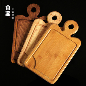 Planche à découper en bois de Sapele de qualité supérieure, couleur unie, pour hôtel, nourriture, café, thé, usage adulte NPB-001 - Product Image 3