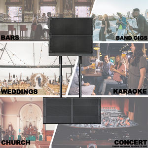 Système de sonorisation professionnel portable 4000W avec double caisson de basses actif 15 pouces et enceinte colonne 10 pouces, pour karaoké et sonorisation, avec boîtier en plastique, DSP/WiFi - Product Image 6