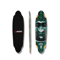 Planches de longboard de skateboard à quatre roues Dragon écologiques, personnalisées, professionnelles, vierges, en bambou, pour la danse, le descente et le cruiser