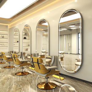 Mobilier de salon personnalisé : Poste de coiffure ovale, miroirs de salon, chaise de coiffure et miroir de salon - Product Image 5