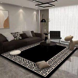 Alfombra Geométrica Rectangular Personalizable de Fibra de Poliéster para Sala de Estar, Sofá, Mesa de Centro, Dormitorio, Alfombra de Cobertura Total - Product Image 2