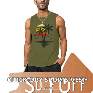 Débardeur de sport pour homme à séchage rapide, fin, ample, tricoté, sous-vêtement de course, 100 % polyester - Product Image 2