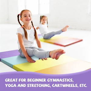 Colchoneta de Espuma EPE <span class=keywords><strong>Grande</strong></span> y Gruesa de 6 pies x 2 pies, Colchoneta de Ejercicio Plegable Triple para Gimnasio y Deportes - Product Image 4