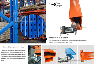 Steel Warehouse Metal Van Rack System Heavy Duty Stacking Pallet Shelves Single <strong>Deep</strong> Industrial Estanteria Metalica <strong>Shelving</strong> - Product Image 5