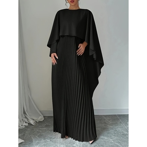 Vestidos Largos Holgados con Mangas de Murciélago y Pliegues Irregulares para Mujer, a la Moda - Product Image 6