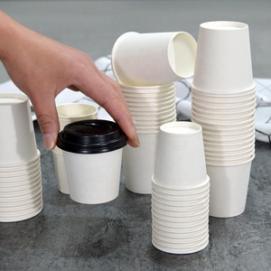 แก้วกาแฟกระดาษสีขาวคราฟท์แบบผนังเดียว เป็นมิตรกับสิ่งแวดล้อม ใช้แล้วทิ้ง เคลือบ PE ย่อยสลายได้ พิมพ์โลโก้ได้ มาตรฐานสำหรับอาหาร เหมาะสำหรับเครื่องดื่มร้อน - Product Image 2