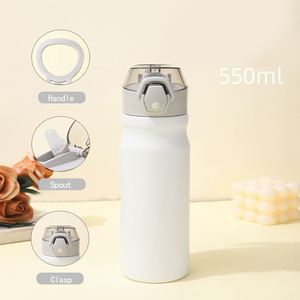 Beauchy Food Grade Stainless Steel <b>Bottle</b> Double Wall Insulated Vacuum <b>Flask</b> Metal Water <b>Bottle</b> for Sports With Straw and Handle - Product Image 1