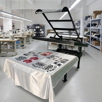 Mesin Press Panas Flatbed 100x120 cm 39x47 Inch Format Besar Manual untuk Pencetakan Sublimasi pada Pakaian